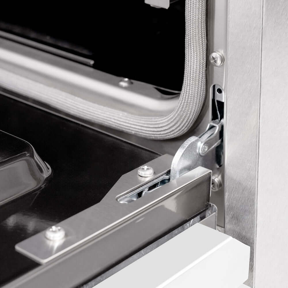 ZLINE 30"Classic Gas Range, Convection Gas Oven, DuraSnow® Stainless Steel, White Matte Door CGRS-WM-30