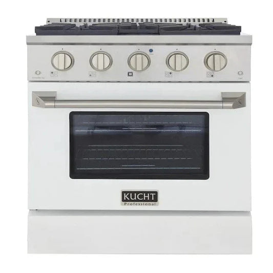 Kucht 30” Pro-Style Kitchen Dual Fuel Range - KDF302/LP-W