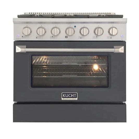 Kucht 36” Pro-Style Kitchen Dual Fuel Range - KDF362/LP-GR