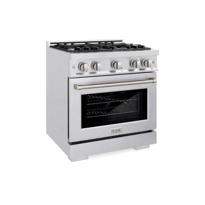 ZLINE 30" Select Gas Range Convection Gas Oven DuraSnow® Stainless Steel HGRS-30