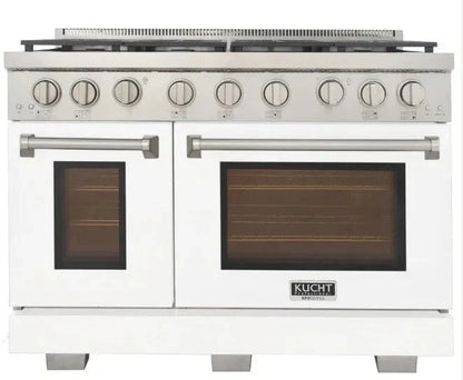 Kucht 48" Freestanding Professional Gas Range Liquid Propane KFX4800X/LP-W