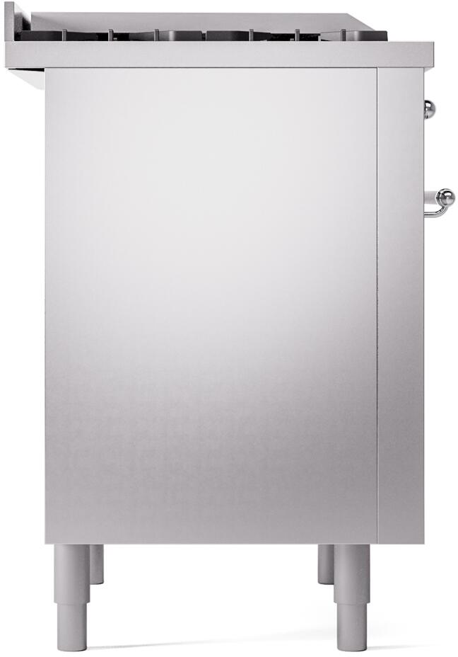 ILVE Nostalgie II 36" Dual Fuel Liquid Propane Range, Stainless Steel, Chrome Trim UP36FNMPSSCLP
