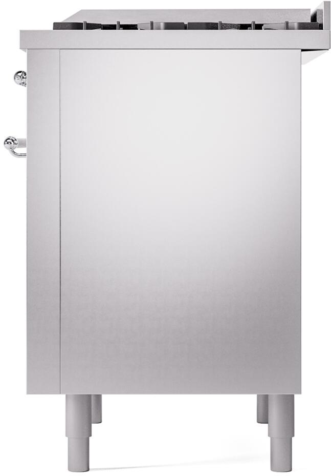 ILVE Nostalgie II 36" Dual Fuel Liquid Propane Range, Stainless Steel, Chrome Trim UP36FNMPSSCLP