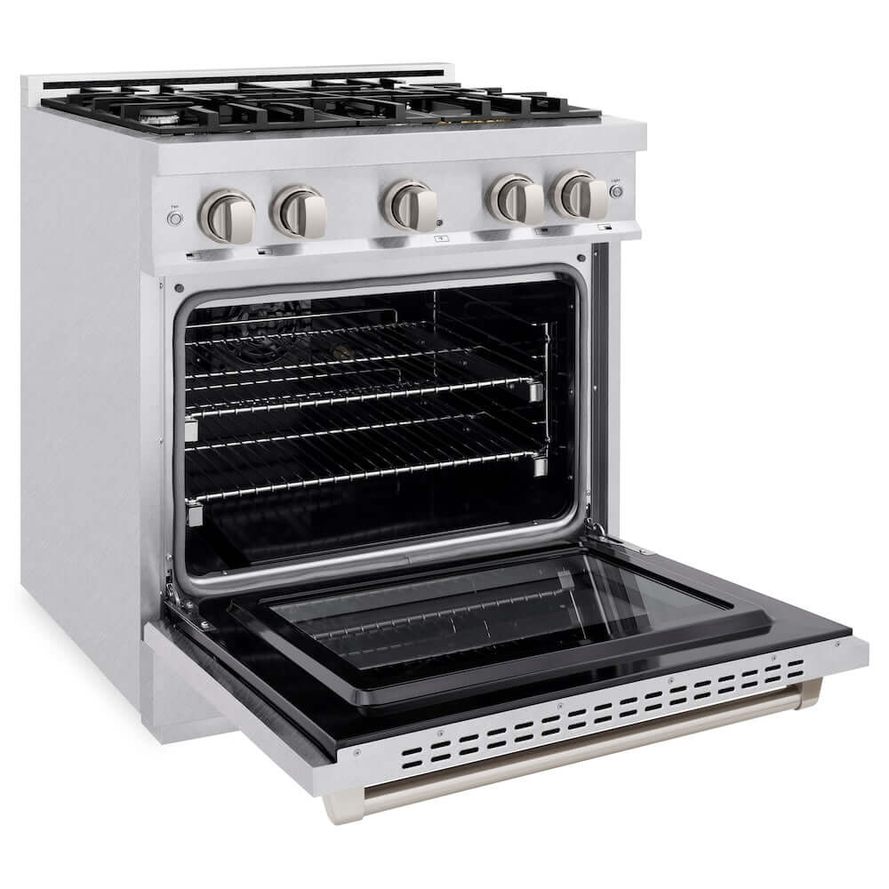 ZLINE 30" Select Gas Range Convection Gas Oven DuraSnow® Stainless Steel HGRS-30