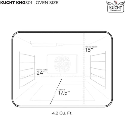 Kucht KX Series 30" Freestanding Dual Fuel Range Liquid Propane KXP30-SS/LP