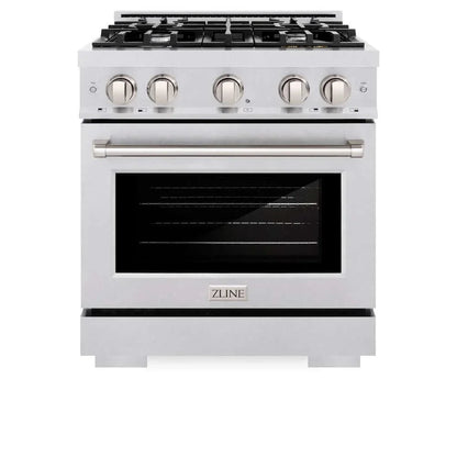 ZLINE 30" Select Gas Range Convection Gas Oven DuraSnow® Stainless Steel HGRS-30