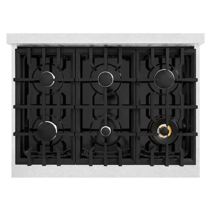 ZLINE 36" Select Gas Range Convection Gas Oven DuraSnow® Stainless Steel HGRS-36