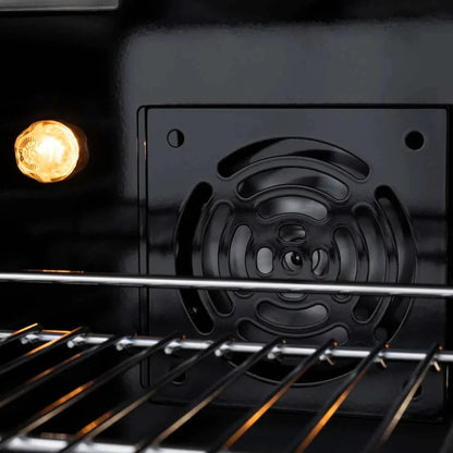 ZLINE 36" Select Dual Fuel Range Gas Cooktop Electric Convection Oven Black Stainless Steel Brass Burners HDRB-BR-36
