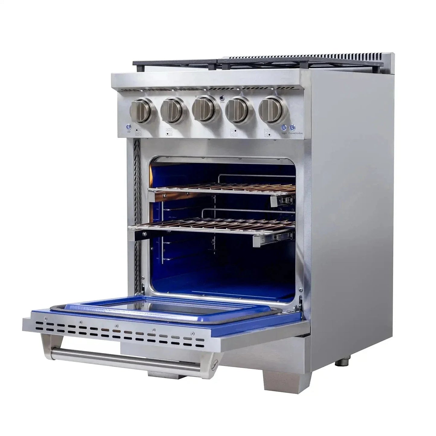Kucht Professional 24" Liquid Propane Range Stainless Steel, True Simmer Burners, KFX2400X/LP-S
