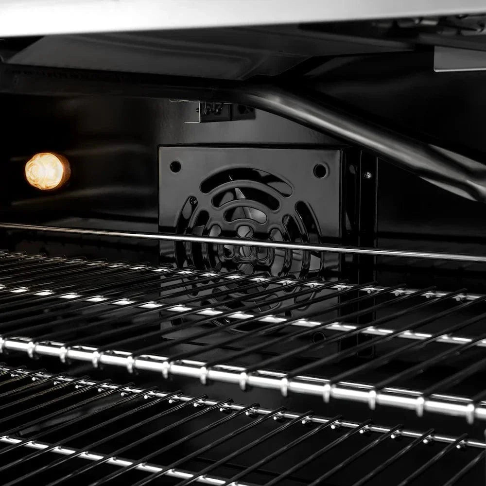 ZLINE 48"Classic Gas Range, Convection Gas Oven, DuraSnow® Stainless Steel, Matte Black CGRSZ-48-MB