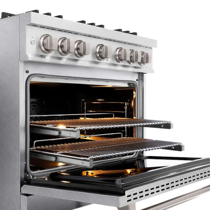 ZLINE 36" Select Gas Range Convection Gas Oven DuraSnow® Stainless Steel HGRS-36