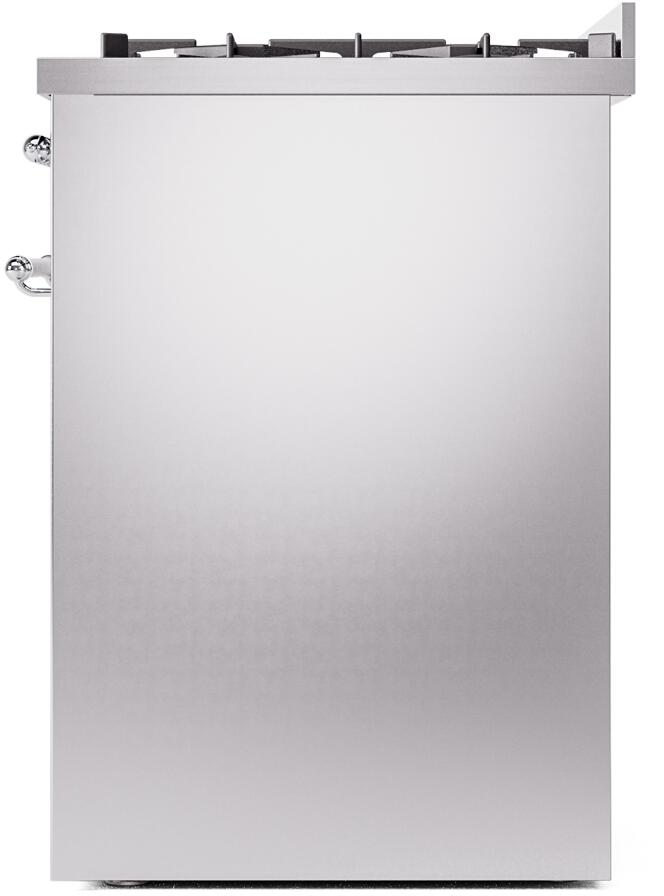 ILVE Nostalgie II 30" Dual Fuel Natural Gas Range, Stainless Steel, Chrome Trim UP30NMPSSC