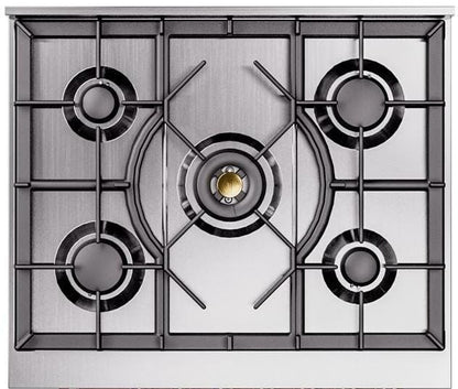 ILVE Nostalgie II 30 Inch Dual Fuel Natural Gas Freestanding Range in Matte Graphite with Bronze Trim UP30NMPMGB
