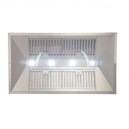 Kucht 48" Professional Stainless Steel, Island Hood, KRH4812iS