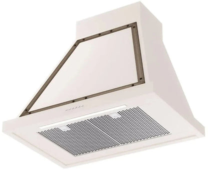 ILVE Nostalgie 30" Wall Mount Antique White, Bronze Trim Range Hood UANB30AWB