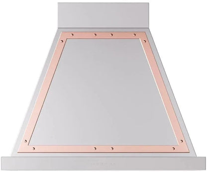 ILVE Nostalgie 30" Wall Mount Stainless Steel, Copper Trim Range Hood UANB30SSP