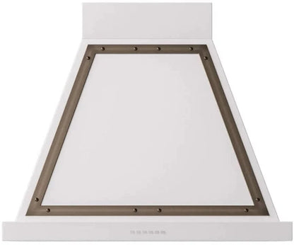ILVE Nostalgie 30" Wall Mount White, Bronze Trim Range Hood UANB30WHB
