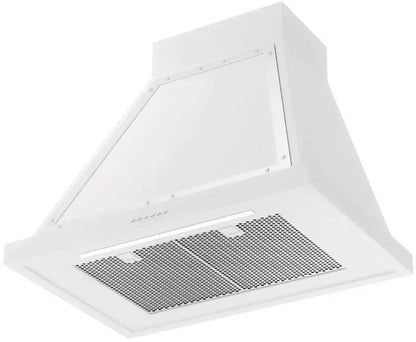 ILVE Nostalgie 30" Wall Mount White, Chrome Trim Range Hood UANB30WHC